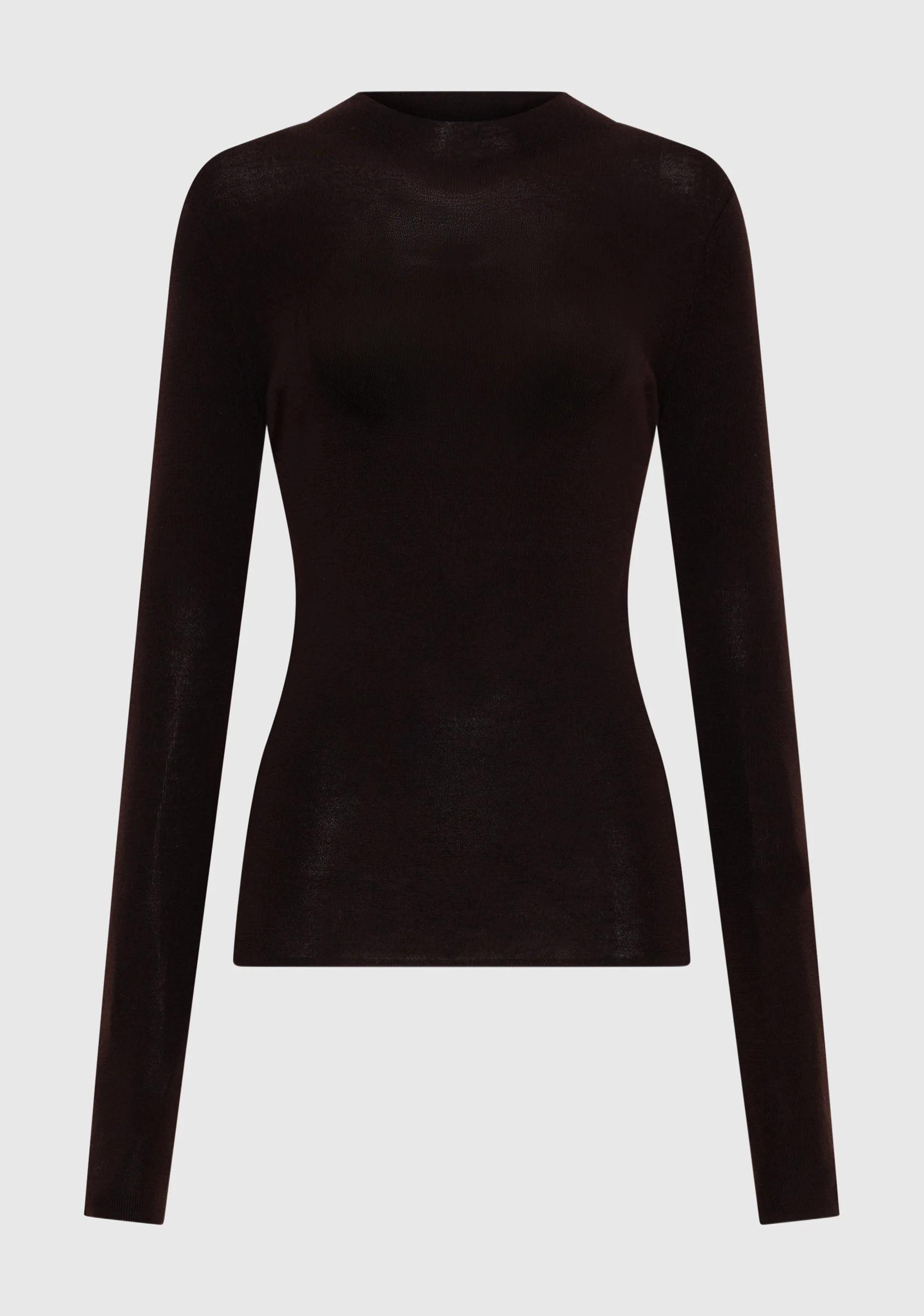 Talia L/S Merino Knit Top_Espresso - Image 6