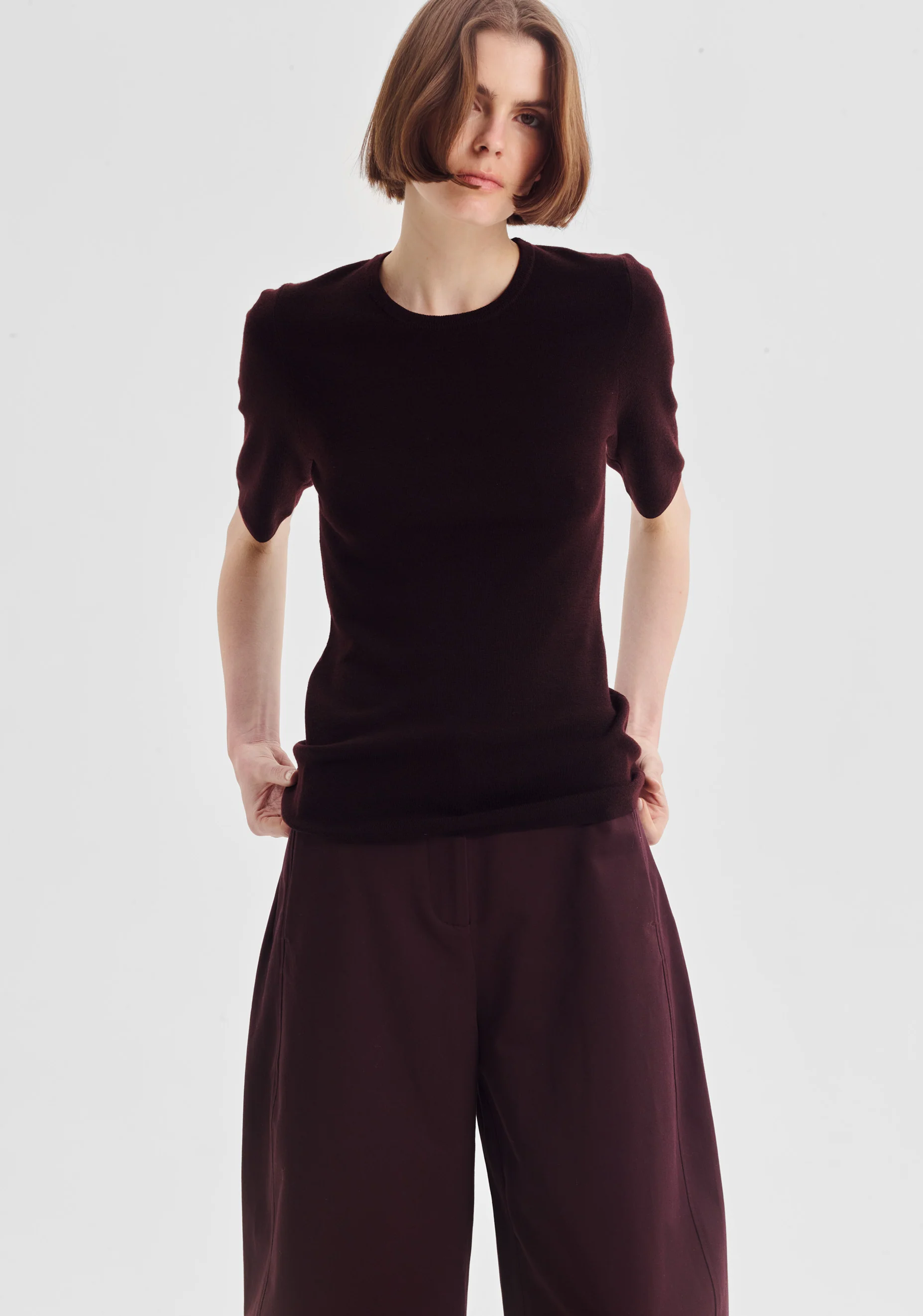 Talia Merino Knit Tee_Espresso - Image 4