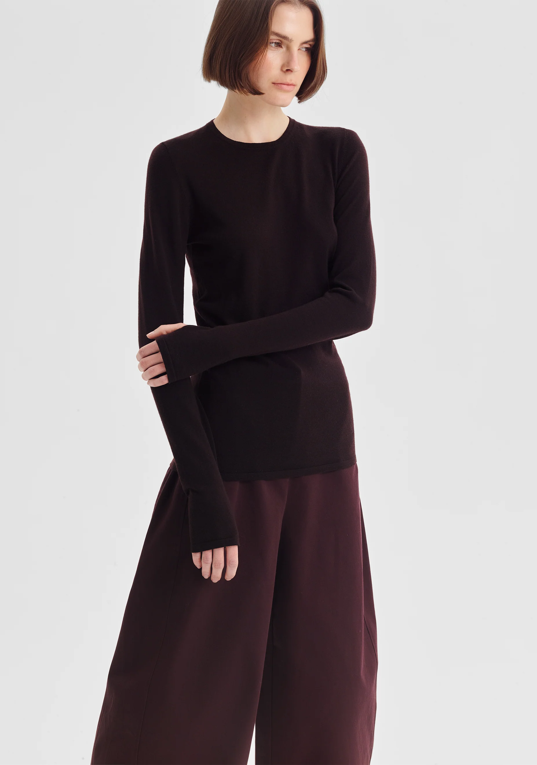 Theodore Fine Merino Knit Top_Espresso - Image 3