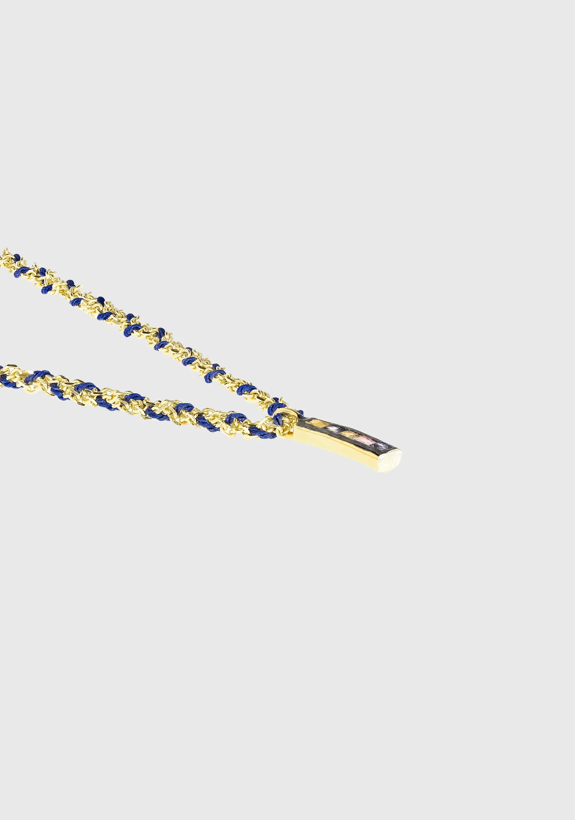Twine Necklace Gold_Navy - Image 2