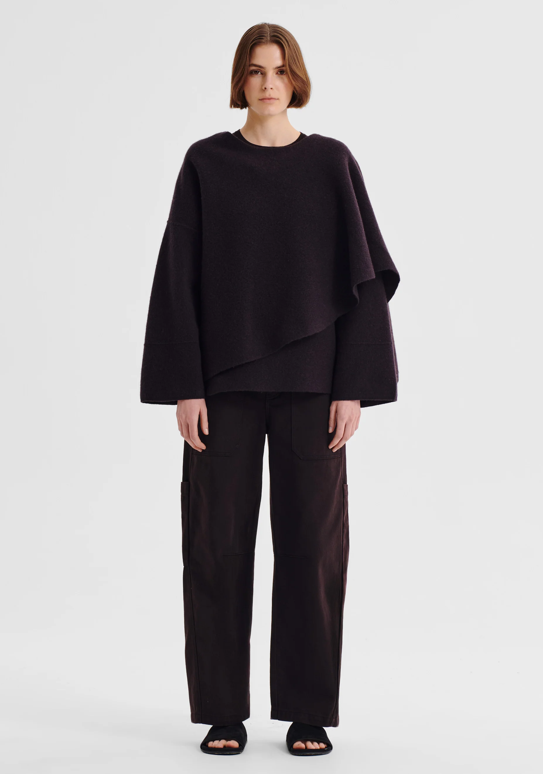 Valerie Knit Wrap Jacket_Espresso - Image 3