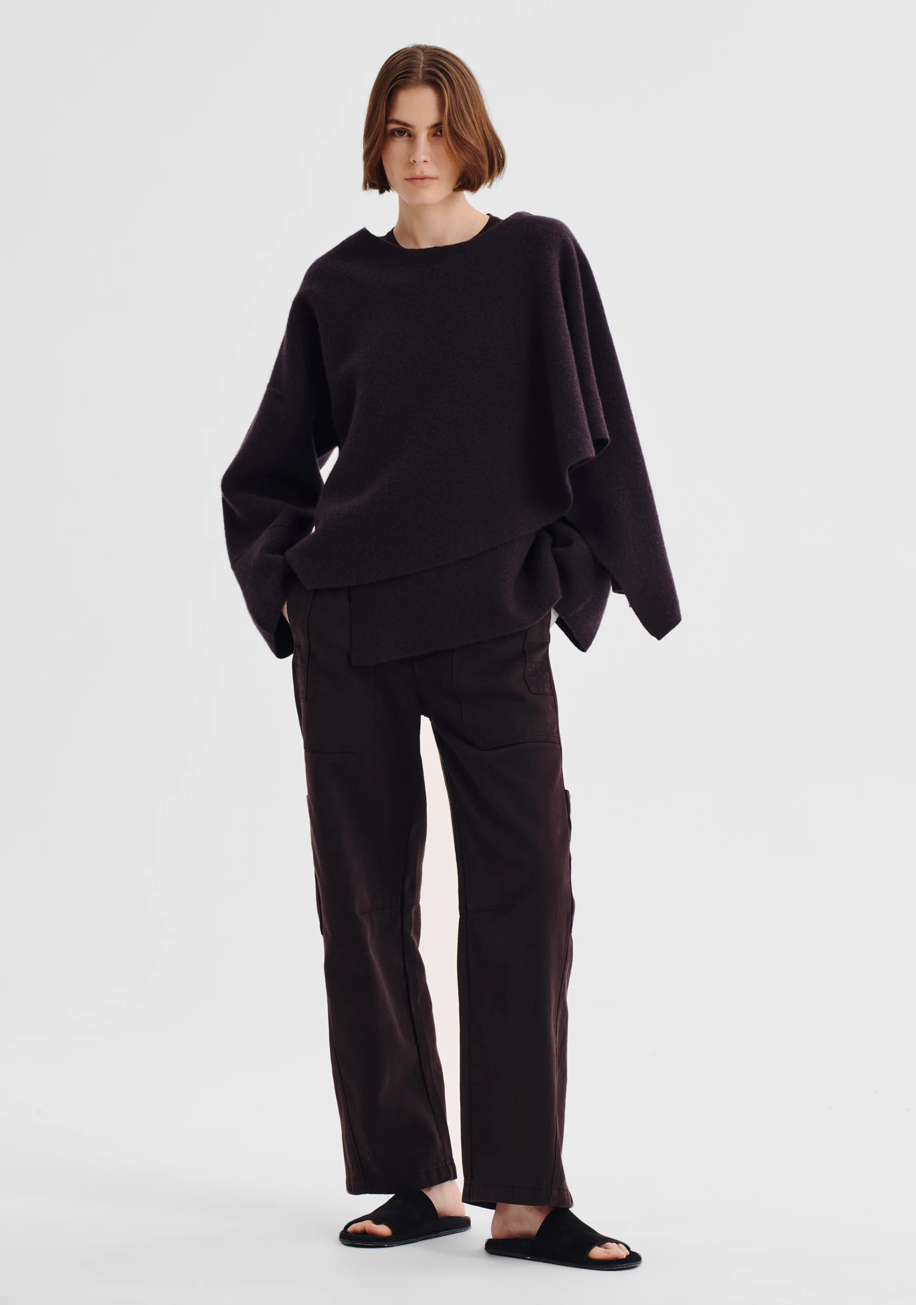 Valerie Knit Wrap Jacket_Espresso - Image 4