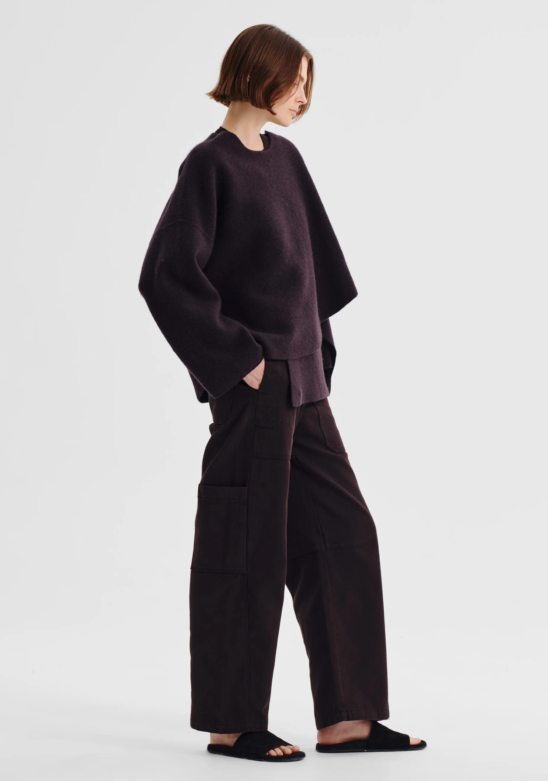 Valerie Knit Wrap Jacket_Espresso - Image 5