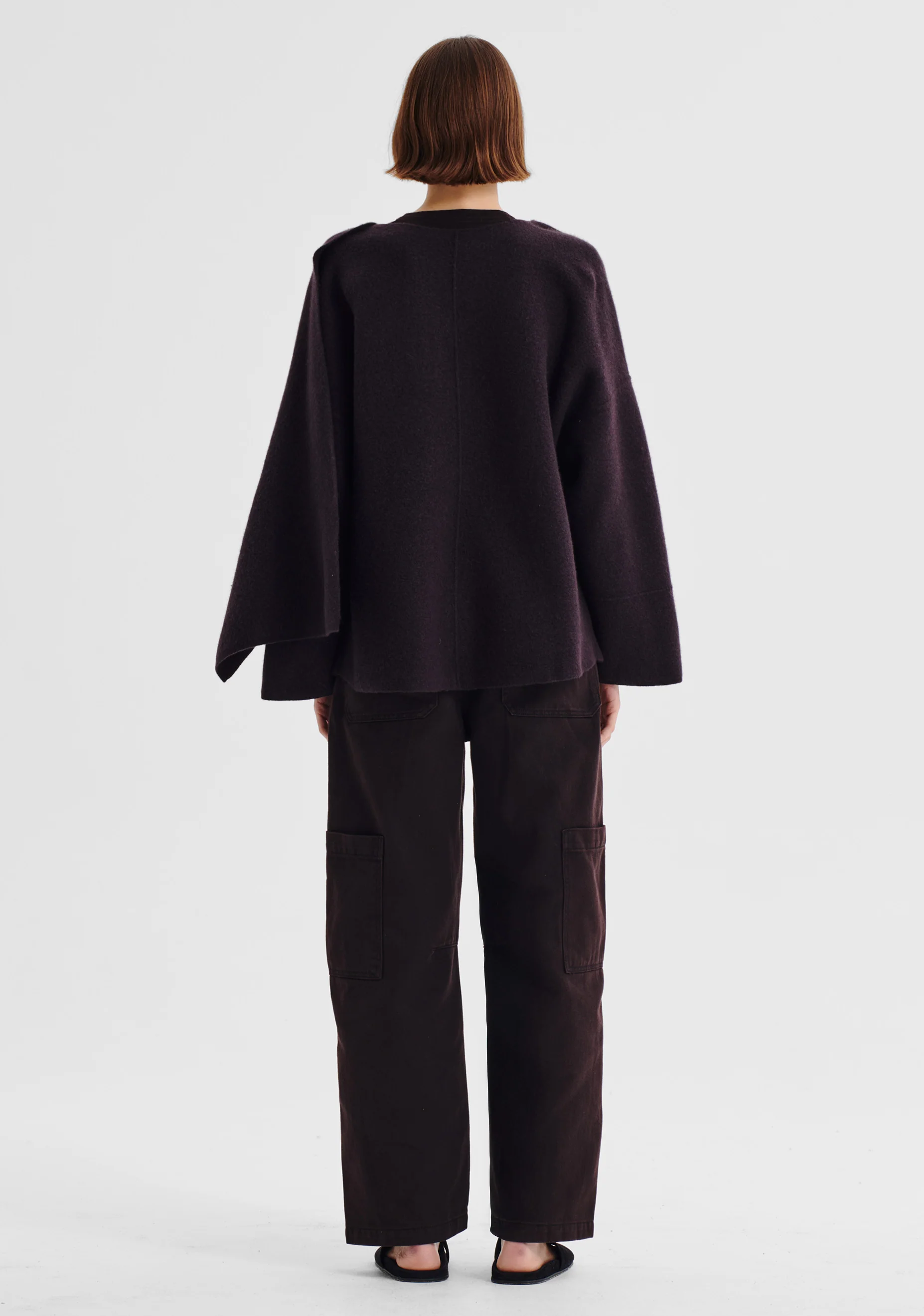 Valerie Knit Wrap Jacket_Espresso - Image 6
