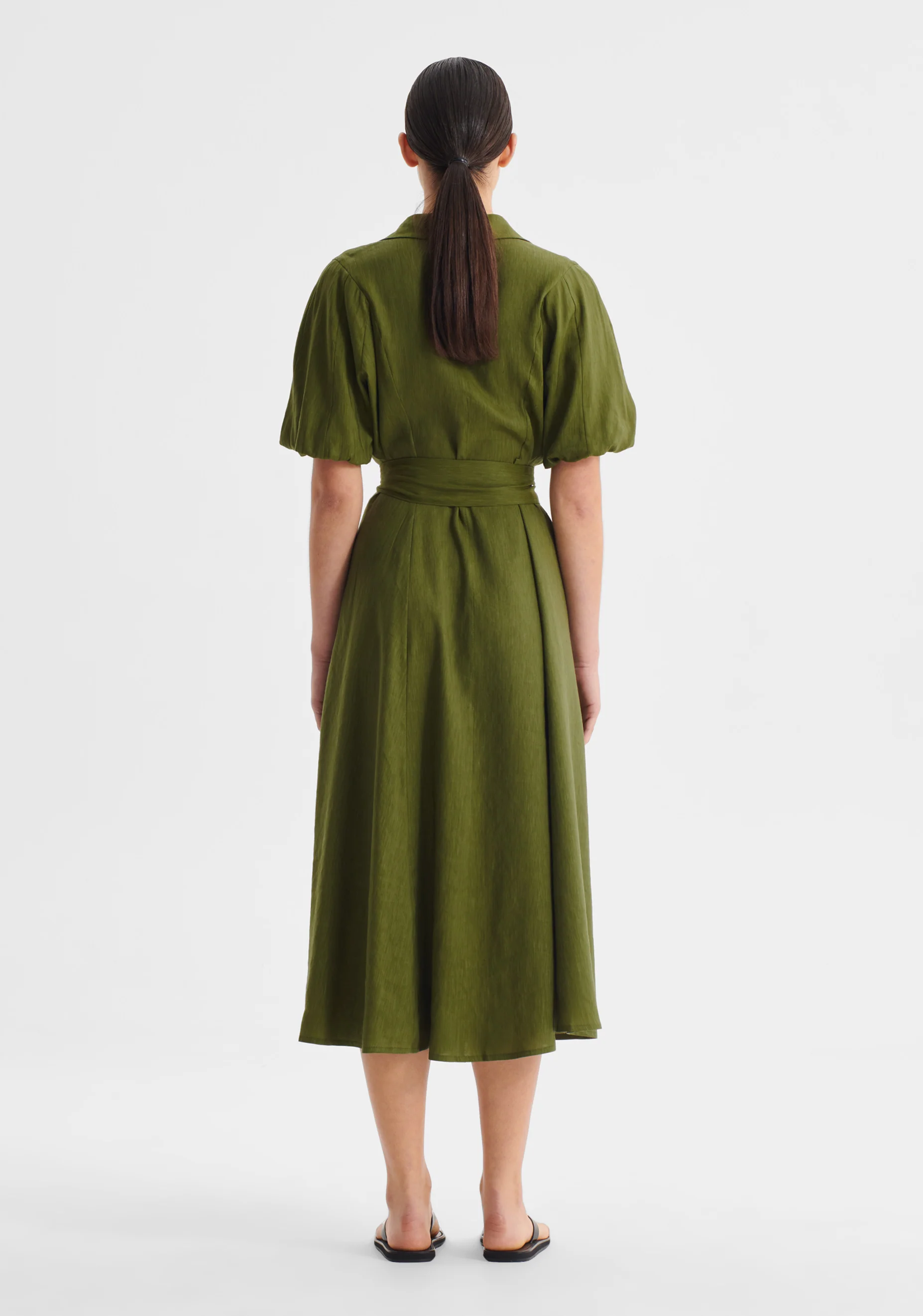 Victoria S/S Shirt Dress_Chive - Image 5