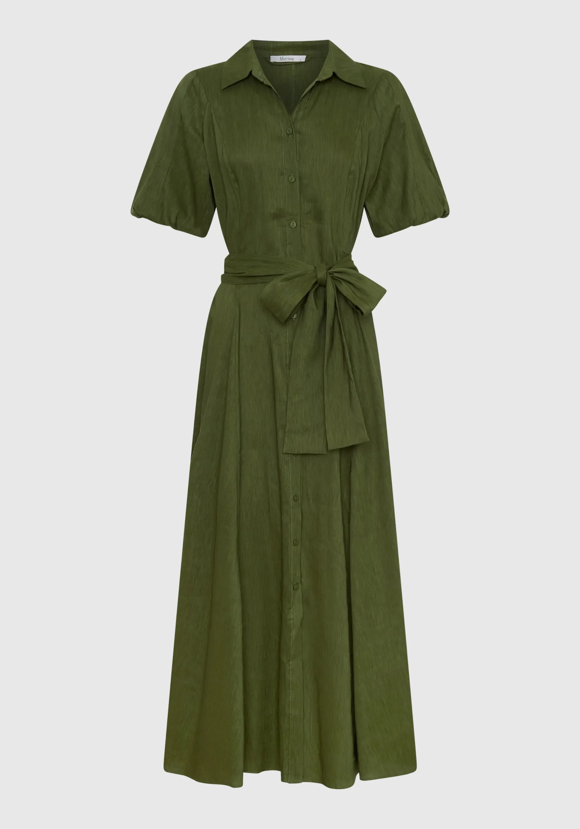 Victoria S/S Shirt Dress_Chive - Image 6