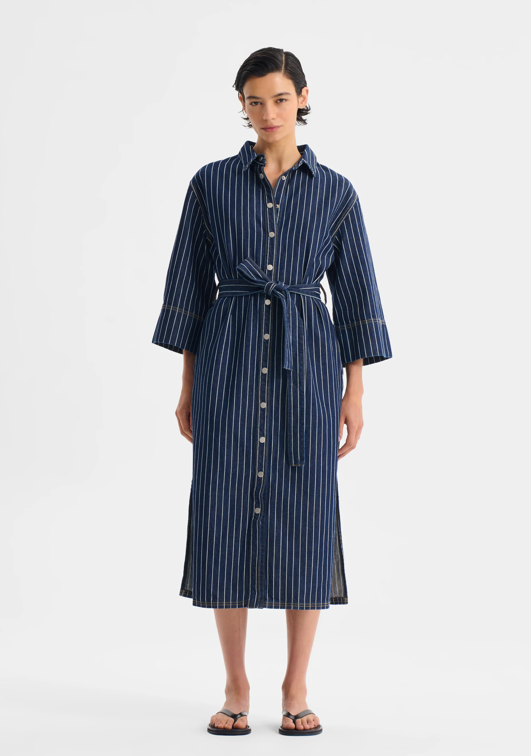 Wyatt Denim Dress_Stripe - Image 2