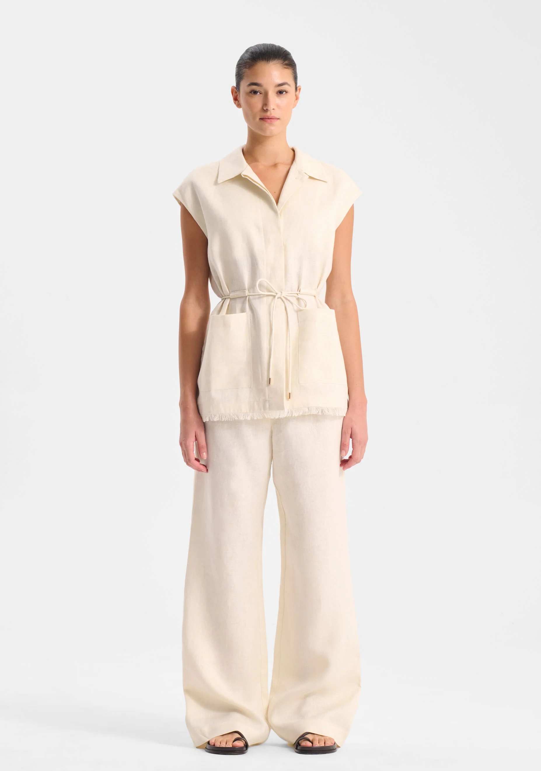 Yasmin Linen Pant_Ecru