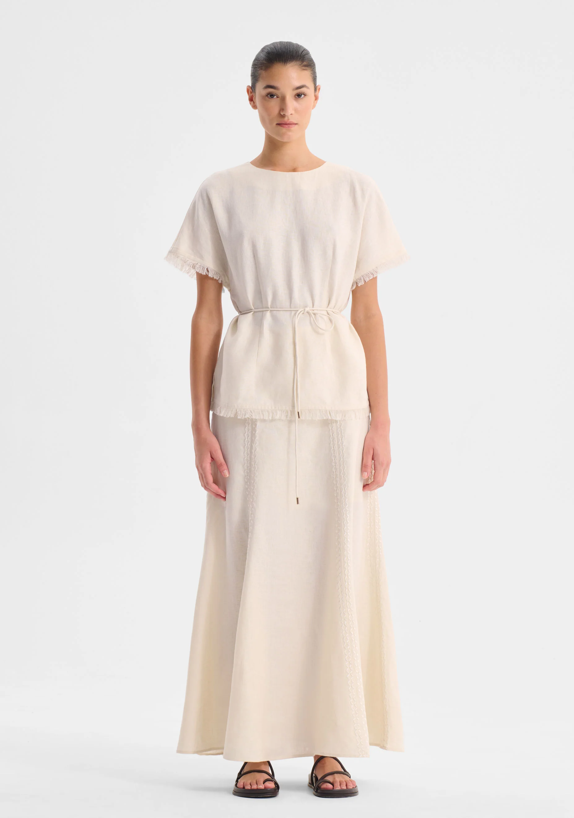 Yasmin Linen Top_Ecru - Image 3