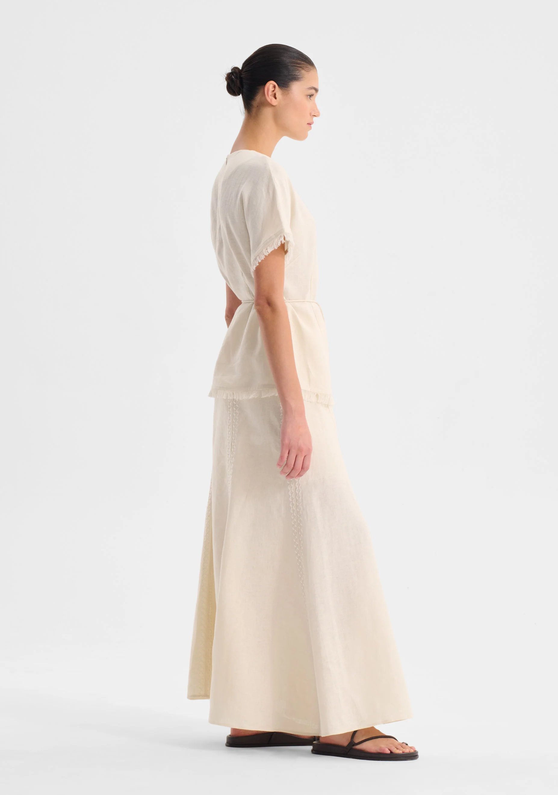Yasmin Linen Top_Ecru - Image 4