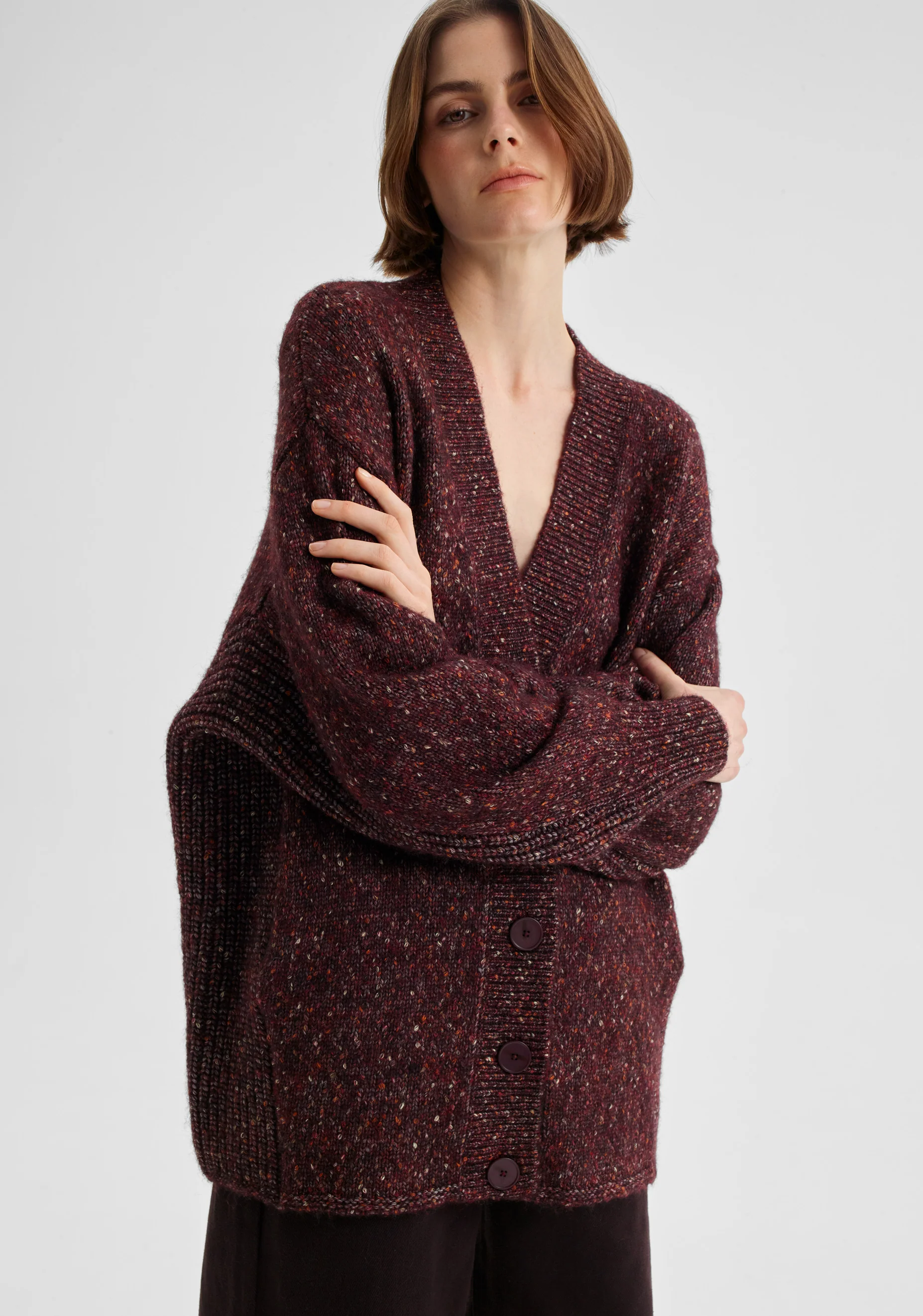 Zoe Knit Cardigan_Boysenberry