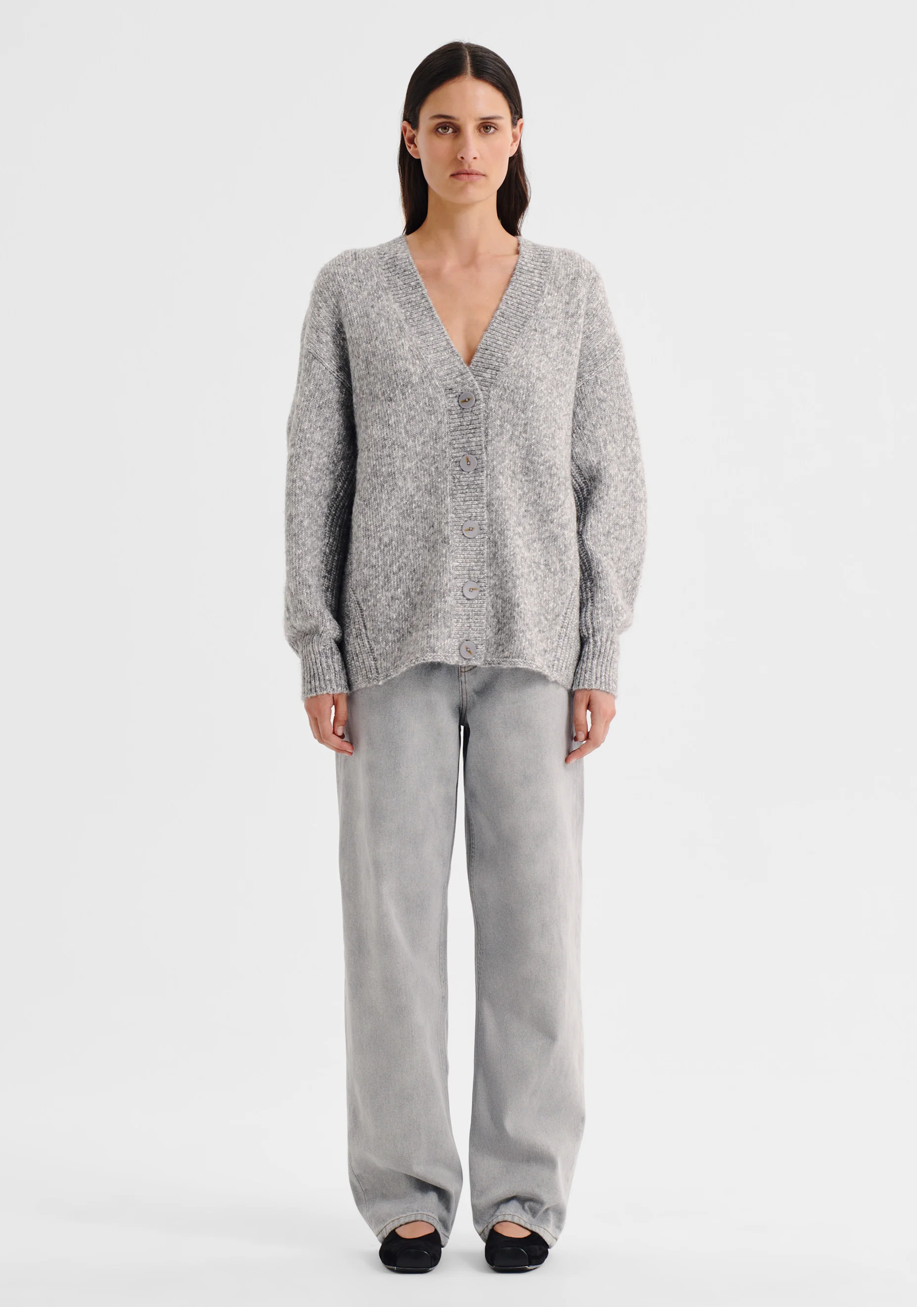 Zoe Knit Cardigan_Grey Marle - Image 3