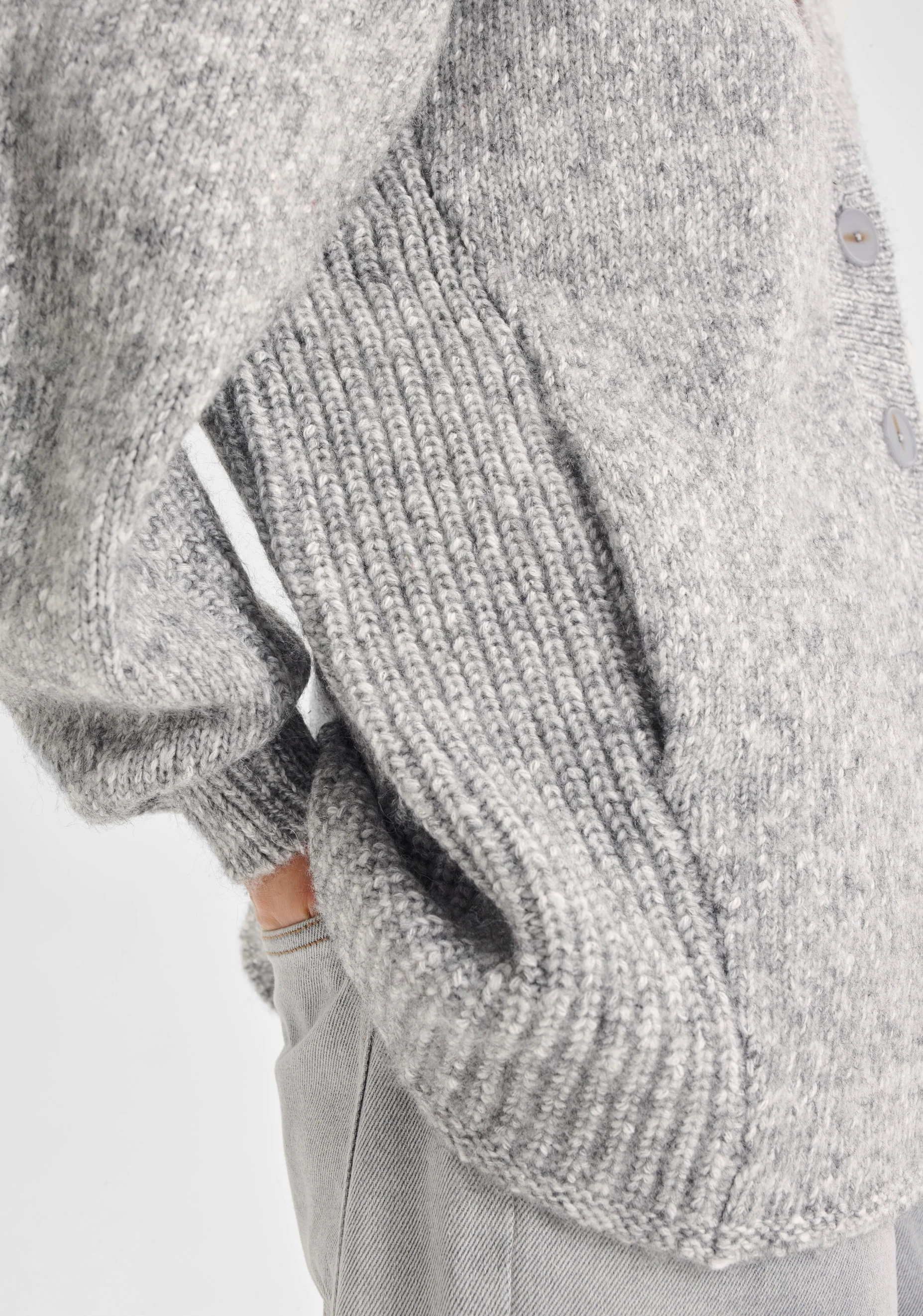 Zoe Knit Cardigan_Grey Marle - Image 5
